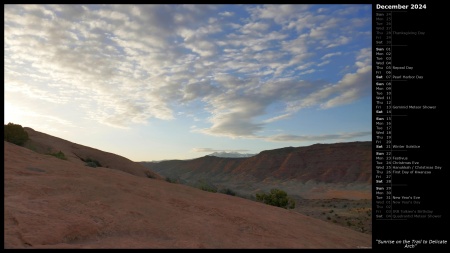 Sunrise on the Trail to Delicate Arch