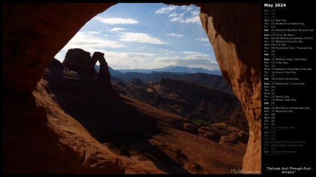 Delicate Arch Through Rock Window