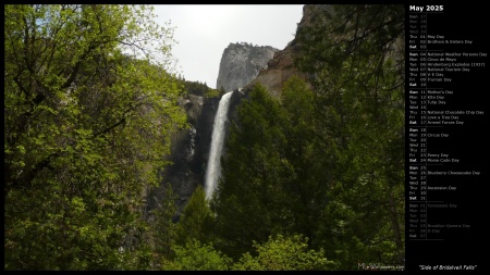 Side of Bridalveil Falls
