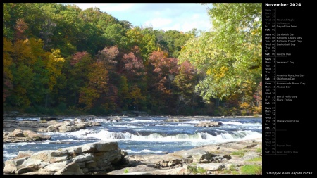 Ohiopyle River Rapids in Fall