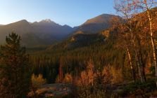 Morning Light on Rocky Mountains in Autumn