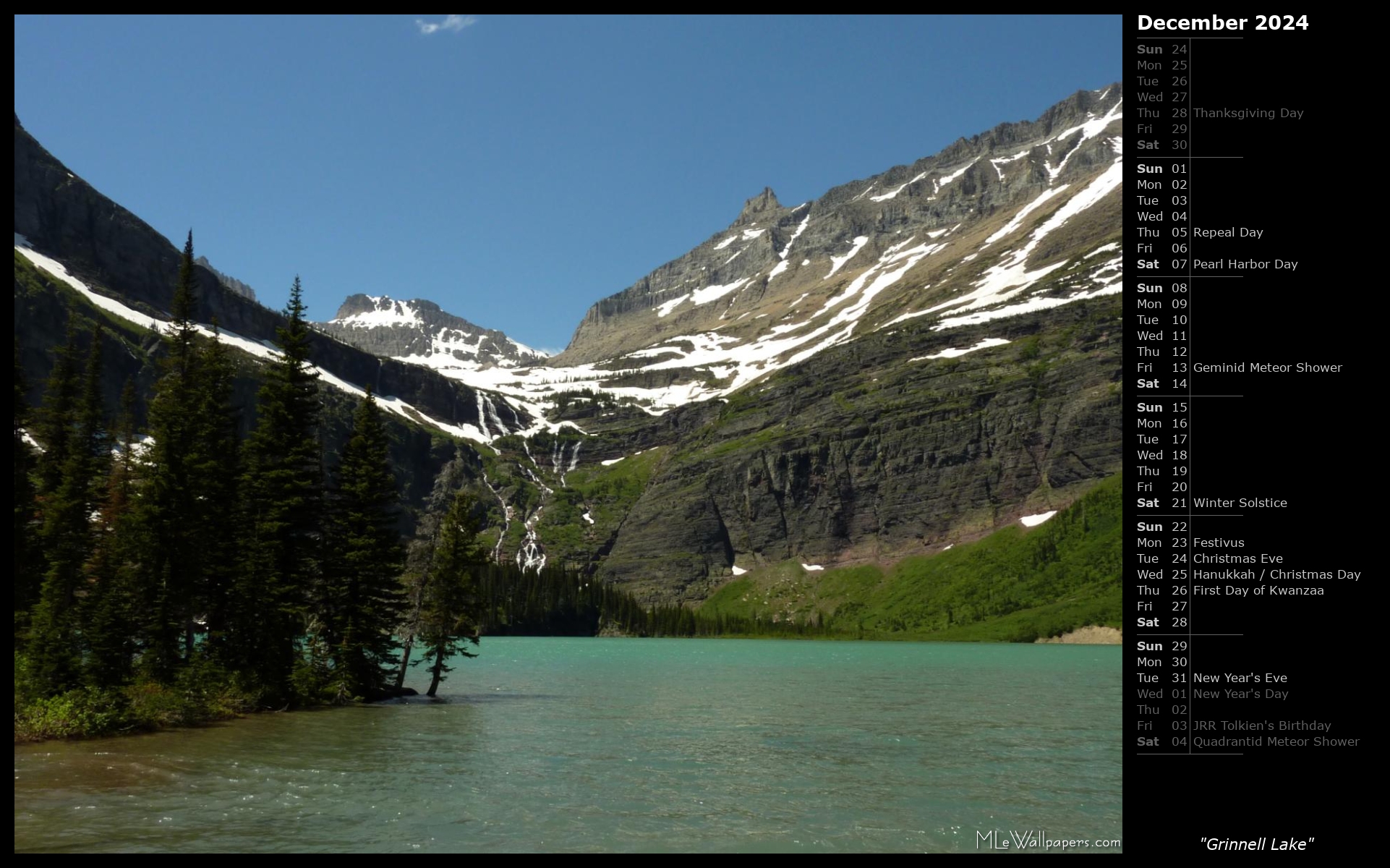 Grinnell Lake (Calendar)