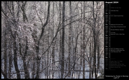 Glistening Icy Forest in Morning Light II