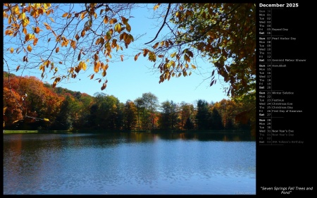 Seven Springs Fall Trees and Pond