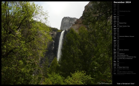 Side of Bridalveil Falls