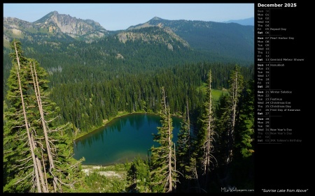 Sunrise Lake from Above