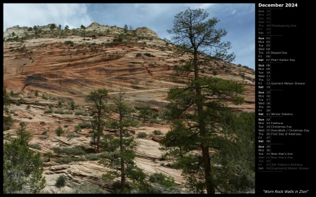 Worn Rock Walls in Zion