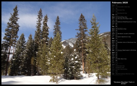 Montana Mountain Trails in Winter