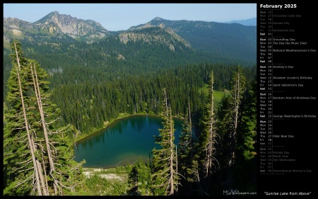 Sunrise Lake from Above