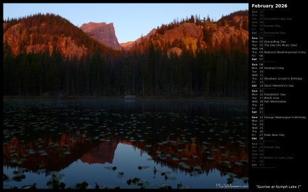 Sunrise at Nymph Lake I