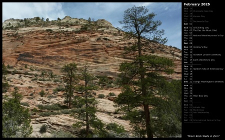 Worn Rock Walls in Zion