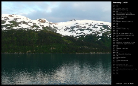 Alaskan Coast at Dusk