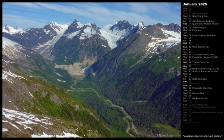 Alaskan Glacier-Carved Valley