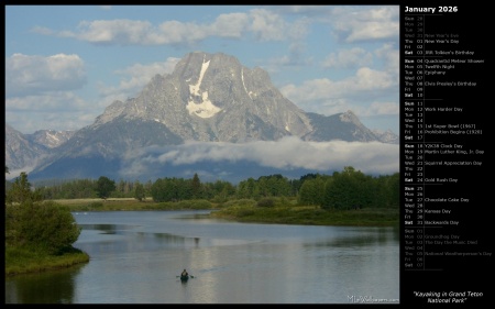 Kayaking in Grand Teton National Park