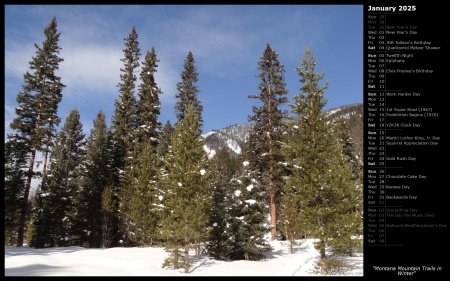 Montana Mountain Trails in Winter