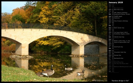 Rainbow Bridge in Fall