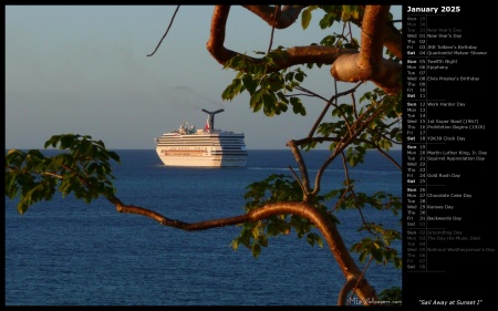 Sail Away at Sunset I