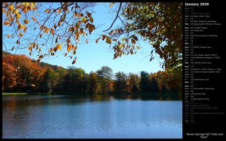 Seven Springs Fall Trees and Pond