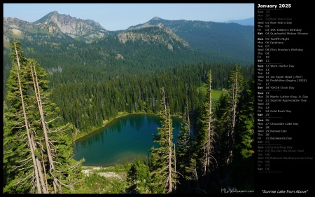 Sunrise Lake from Above