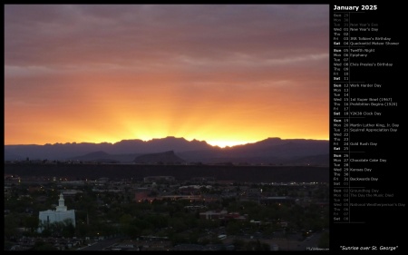 Sunrise over St. George