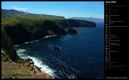 View from Santa Cruz Island