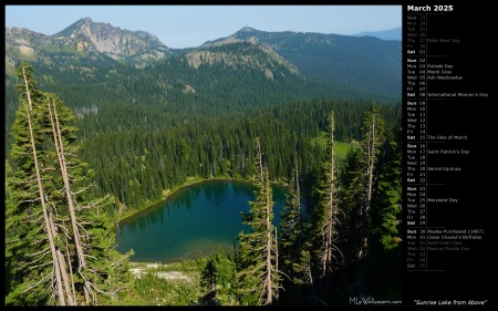 Sunrise Lake from Above