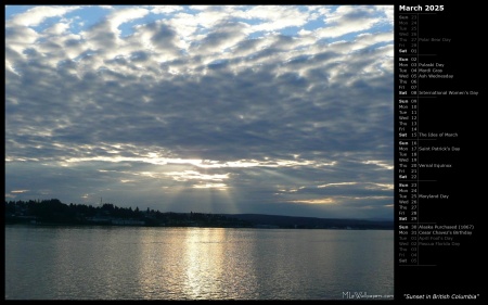 Sunset in British Columbia