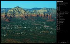 Sedona and Coffee Pot Rock from Above