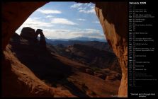 Delicate Arch Through Rock Window