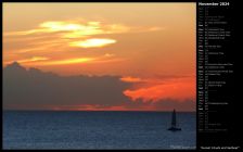 Sunset Clouds and Sailboat