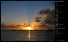 Sunset with Sailboats