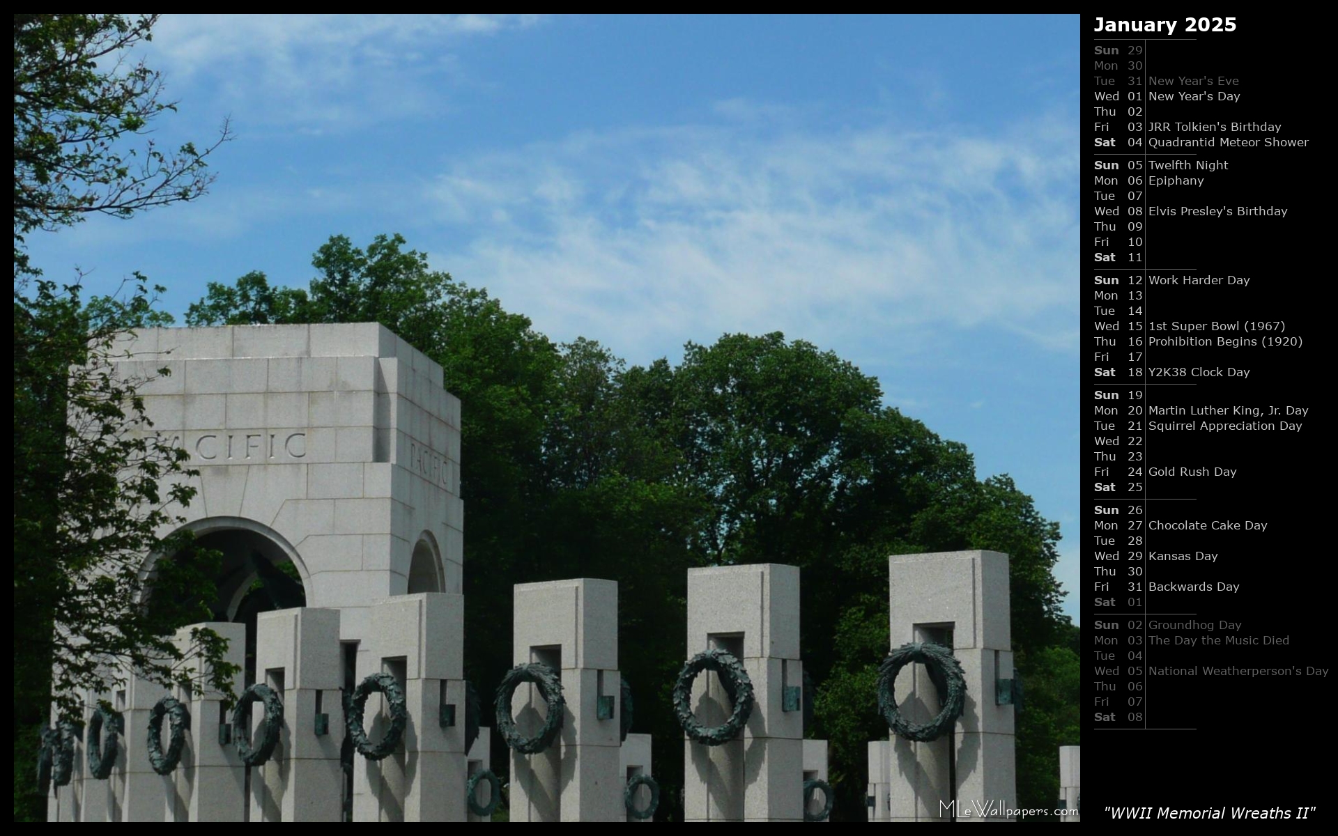 MLeWallpapers.com - WWII Memorial Wreaths II (Calendar)