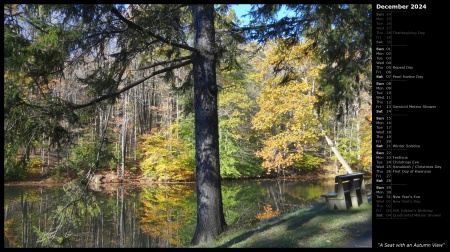 A Seat with an Autumn View