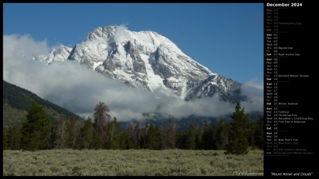 Mount Moran and Clouds