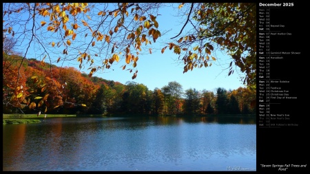 Seven Springs Fall Trees and Pond