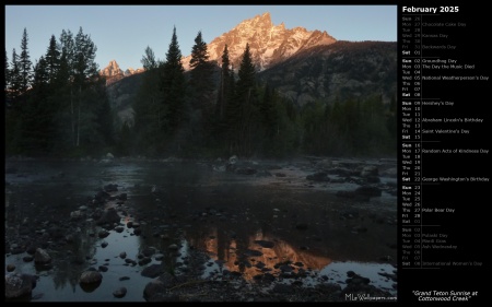 Grand Teton Sunrise at Cottonwood Creek