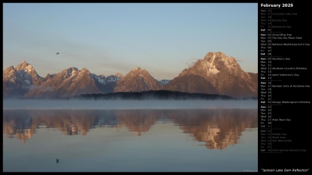 Jackson Lake Dam Reflection