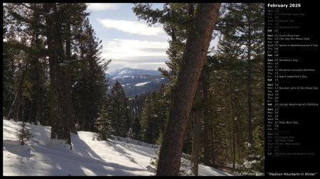 Madison Mountains in Winter