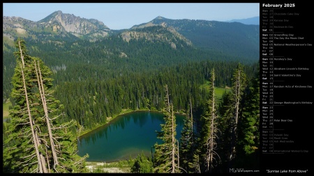 Sunrise Lake from Above