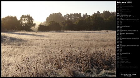 Sunrise at Bear Valley Trailhead