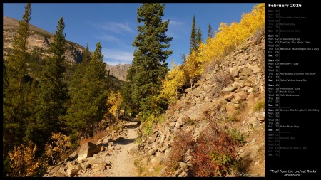 Trail from the Loch at Rocky Mountains