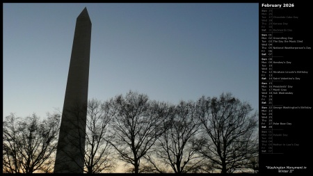 Washington Monument in Winter II