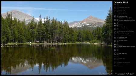 Yosemite Lake Reflection