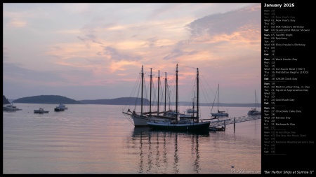 Bar Harbor Ships at Sunrise II