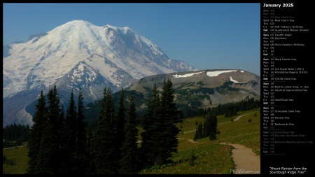 Mount Rainier from the Sourdough Ridge Trail