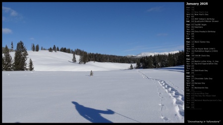 Snowshoeing in Yellowstone