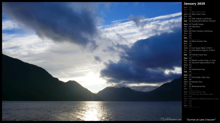 Sunrise at Lake Crescent