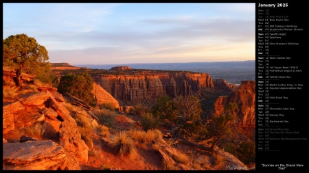 Sunrise on the Grand View Trail