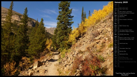 Trail from the Loch at Rocky Mountains