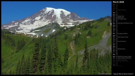 Glacial Melt at Mount Rainier